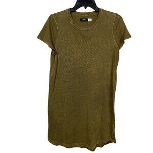 BDG T Shirt Dress Womens Small Green Vintage Wash Short Sleeve Mini Stretch